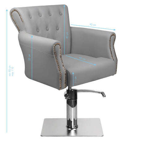 Hair system barber chair ber 8541 gray