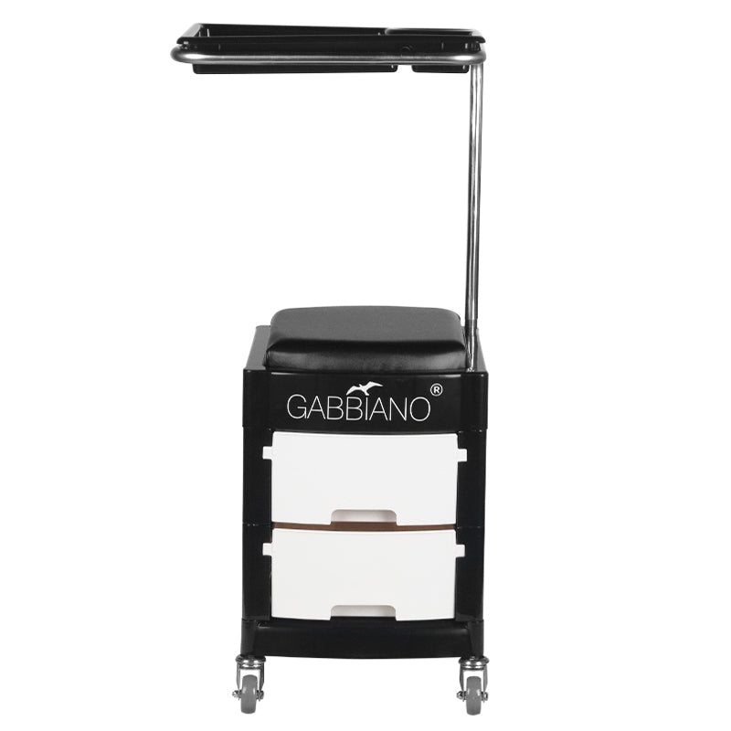 ACTIVESHOP Helper - pedicure stool 16 plus black / white