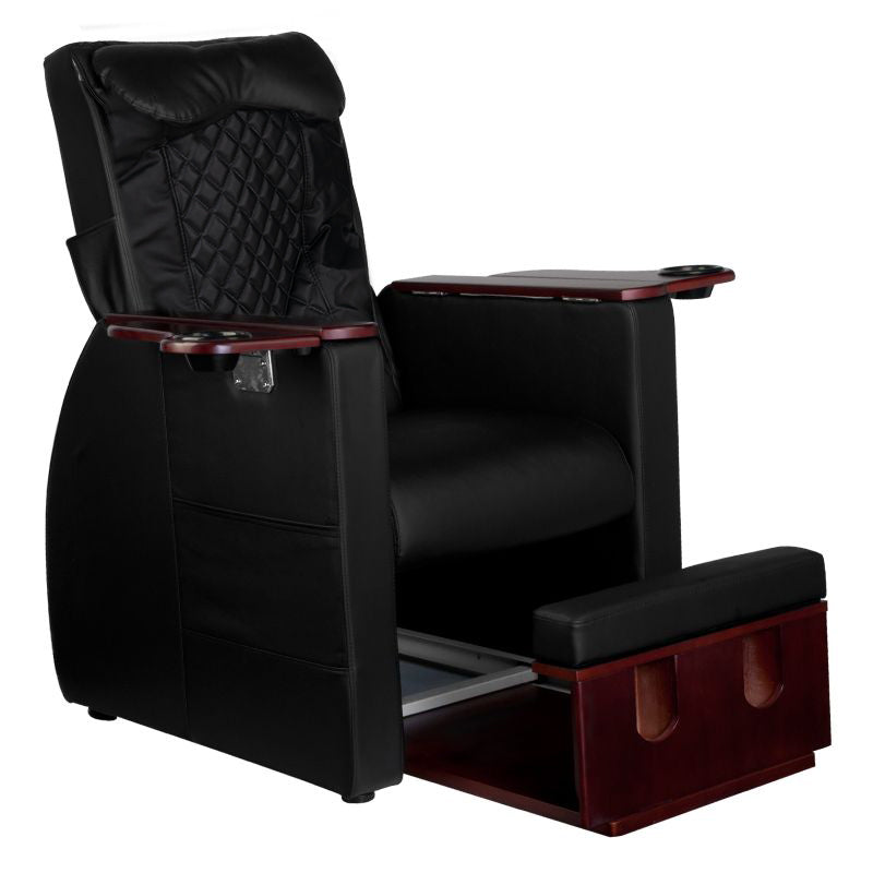 Spa chair for pedicure with back massage azzurro 101 black