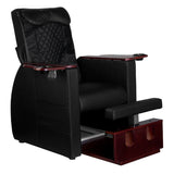 Spa chair for pedicure with back massage azzurro 101 black