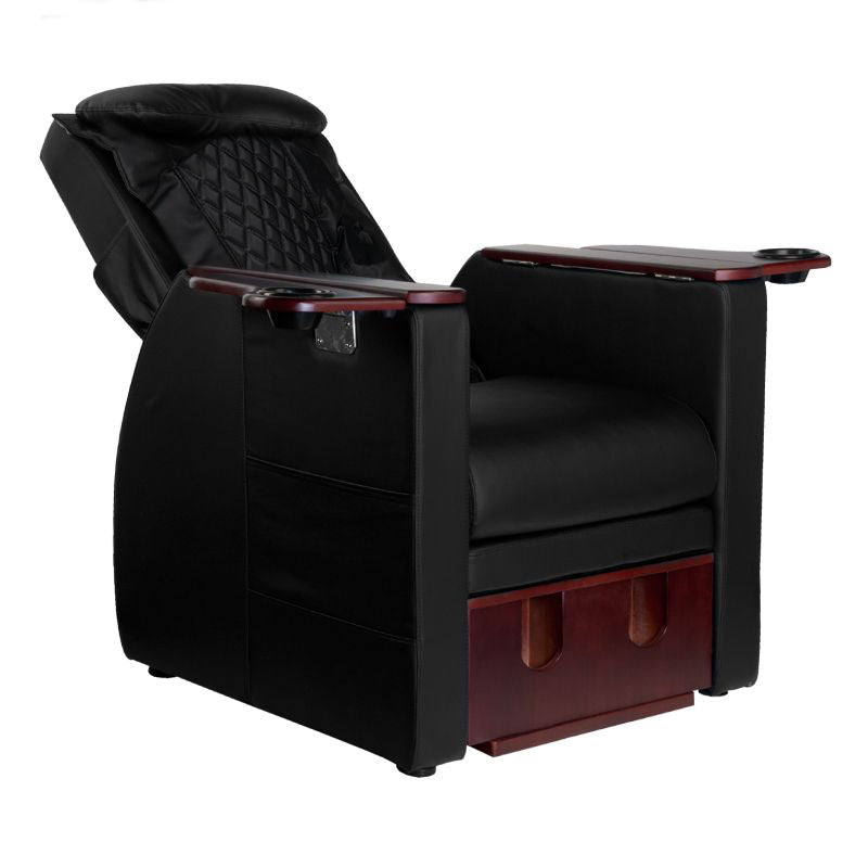 Spa chair for pedicure with back massage azzurro 101 black