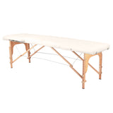 Folding massage table, wood comfort, 2-section cream