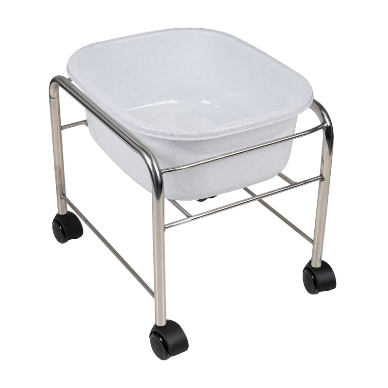 ACTIVESHOP Straight pedicure tray with chrome wheels