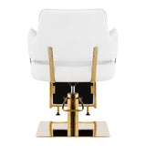 GABBIANO HAIRDRESSING CHAIR LINZ WHITE GOLD