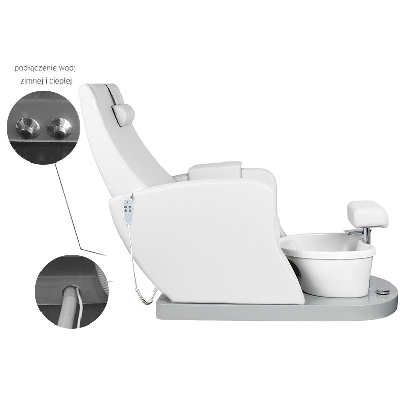 Spa chair for pedicure azzurro 016 white