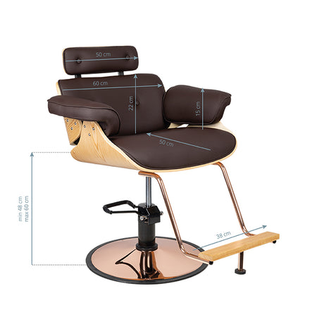 Gabbiano hairdressing chair florence brown