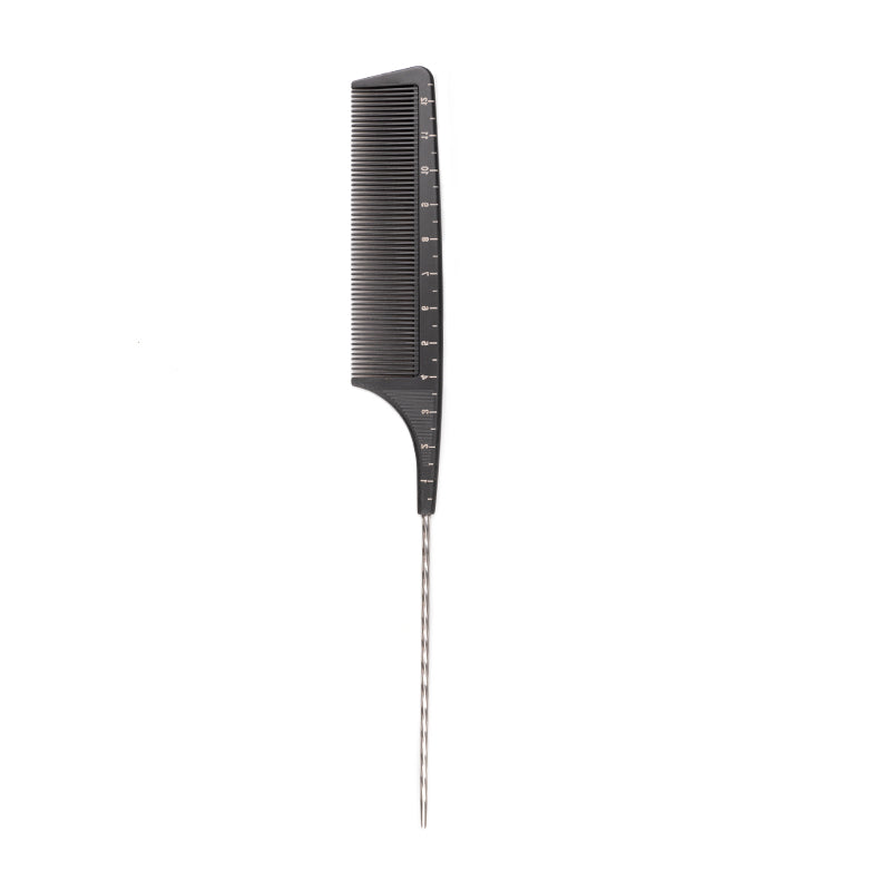 ACTIVESHOP Comb with measuring tape carbon metal skewer F-12