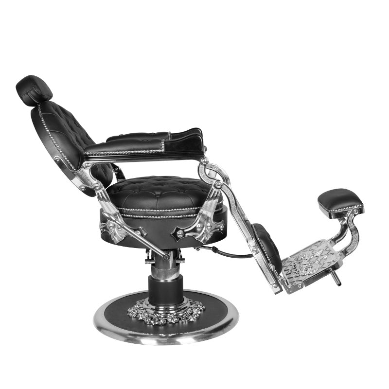 Gabbiano Barber Chair Cesare black and silver
