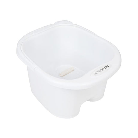 ActiveShop Plastic Pedicure Bowl with Handle & Rollers White