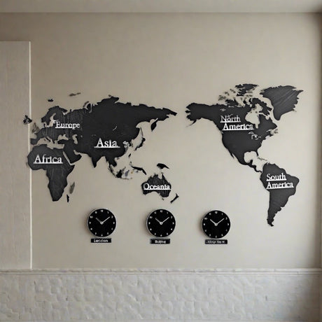World Map Decoration Clock