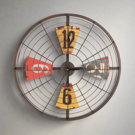 Barber Shop Decoration Clock Fan Theme