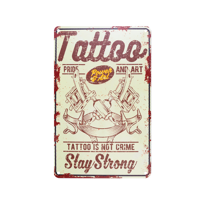 Tattoo Studio Decorative Board TA109 'Tattoo is not a Crime'