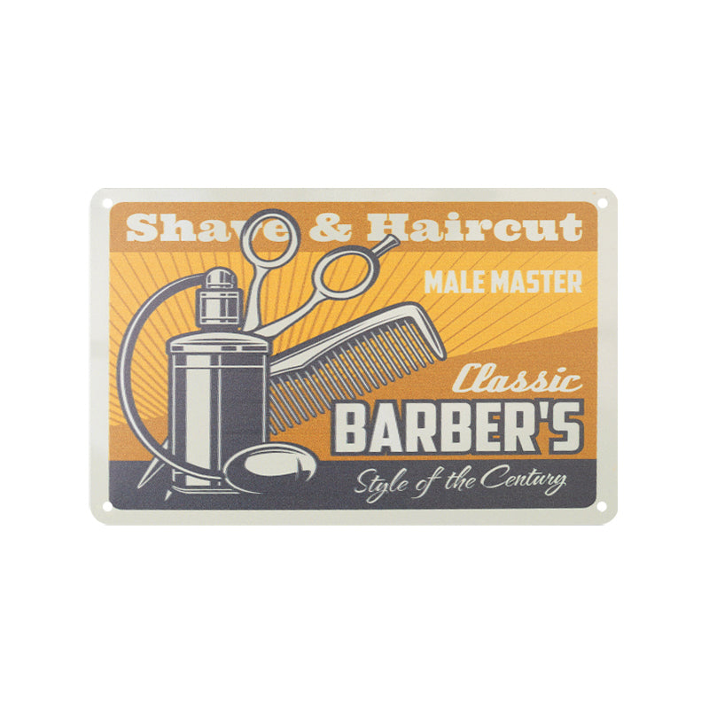 Decorative Plaque for Barber Shop B001 'Shave & Haircut'