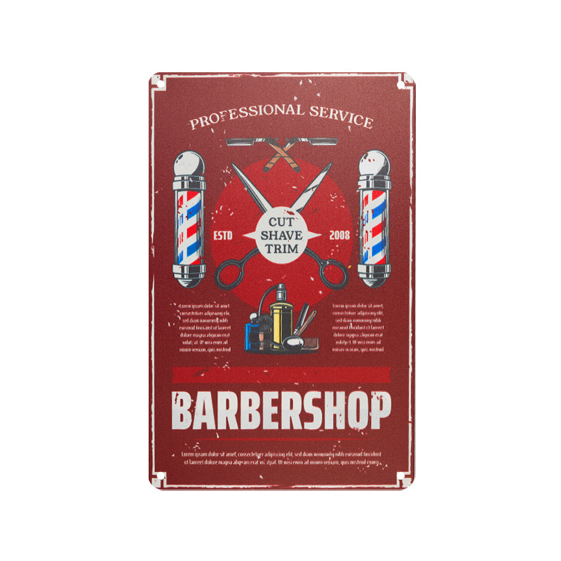 Decorative Plaque for Barber Shop B029 'Professional Service'
