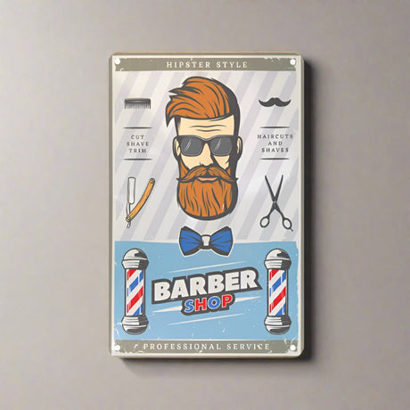 Decorative Plaque for Barber Shop B057 'Barber Shop'