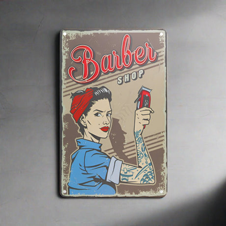 Decorative Plaque for Barber Shop B078 'Barber Shop'