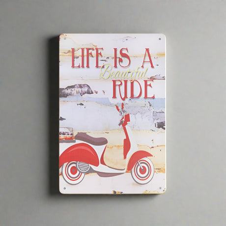 Decorative Plaque for Salon C014 'Life is a Beautiful Ride'