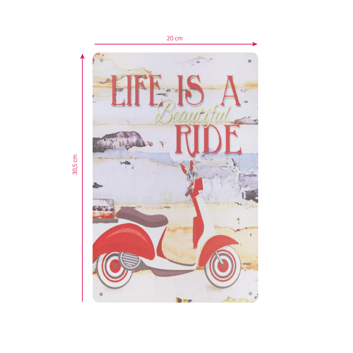Decorative Plaque for Salon C014 'Life is a Beautiful Ride'