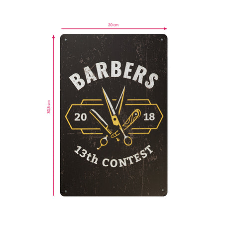 Decorative Plaque for Barber Shop B038 'Barber 13th Contest'
