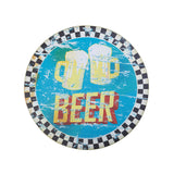 Decorative Plaque for Barber Shop or Tattoo Salon Round 'Beer'