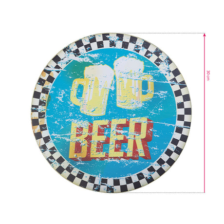 ACTIVESHOP Decorative round beer plaque
