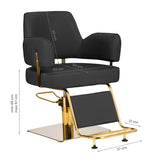 GABBIANO HAIRDRESSING CHAIR LINZ GOLD BLACK