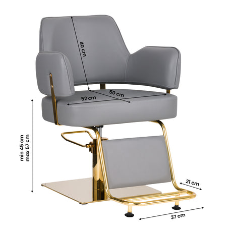Gabbiano Hairdressing Chair Linz Gold Grey