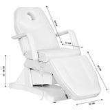 ACTIVESHOP ELECTRIC COSMETIC CHAIR SOFT 1 MOTOR. WHITE
