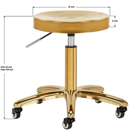 ACTIVESHOP COSMETIC / HAIRDRESSING STOOL GOLDEN AM863