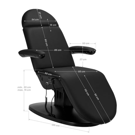 ACTIVESHOP Cosmetic chair electr. 2240 Eclipse 3 actuators black