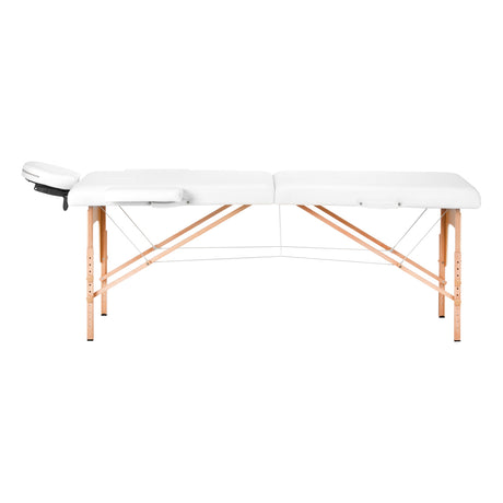 ActivFizjo Wooden Folding Portable Massage Table Comfort 2-Sections 190x70 White