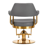 Gabbiano hairdressing chair Granda gold grey