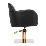 Gabbiano hairdressing chair Malaga gold black