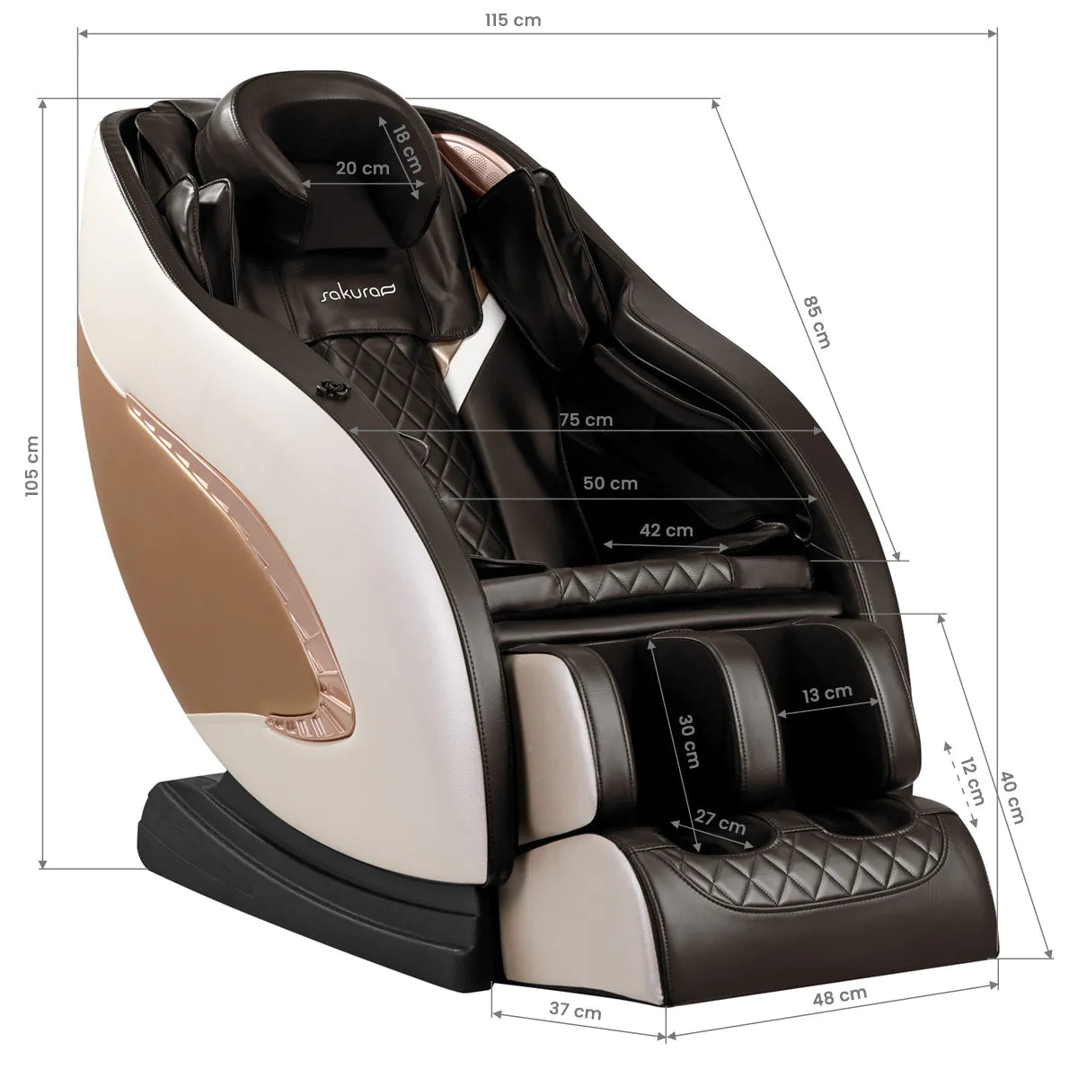 Sakura Massage Chair Classic 305 Brown