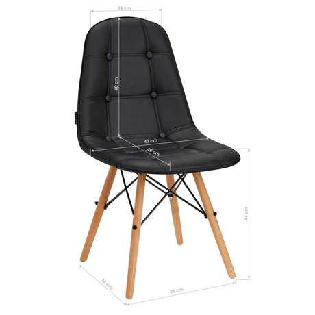 4Rico Cosmetic chair QS-185 black