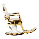 Gabbiano barber chair Francesco Gold white