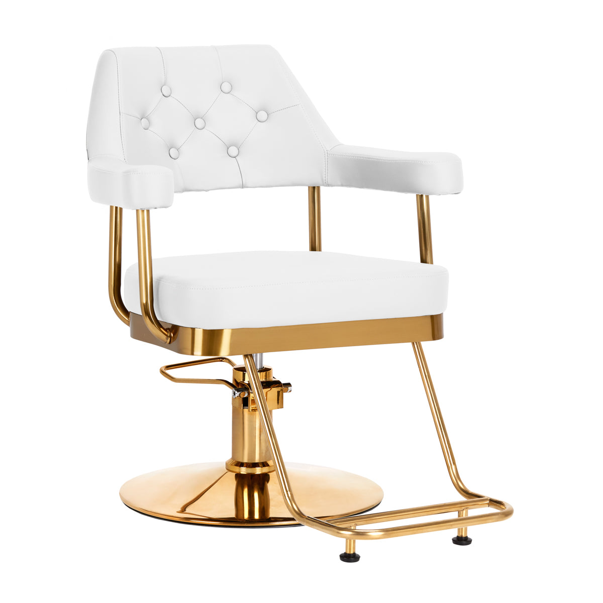 Gabbiano Hairdressing Chair Granda Gold & White