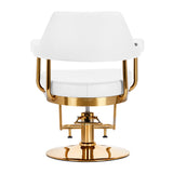 Gabbiano Hairdressing Chair Granda Gold & White