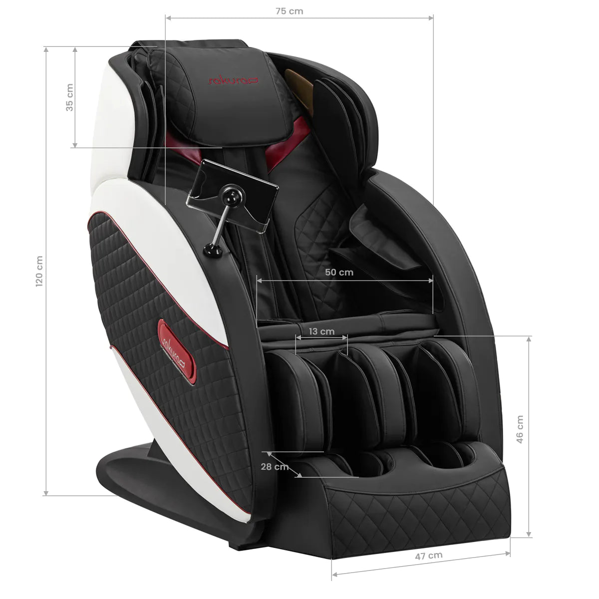 Sakura massage chair Standard 801 black and red