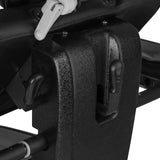 Rear adjustment mechanisms of Pro Ink 604 Electric Tattoo Chair Black, designed for easy customization and durability.