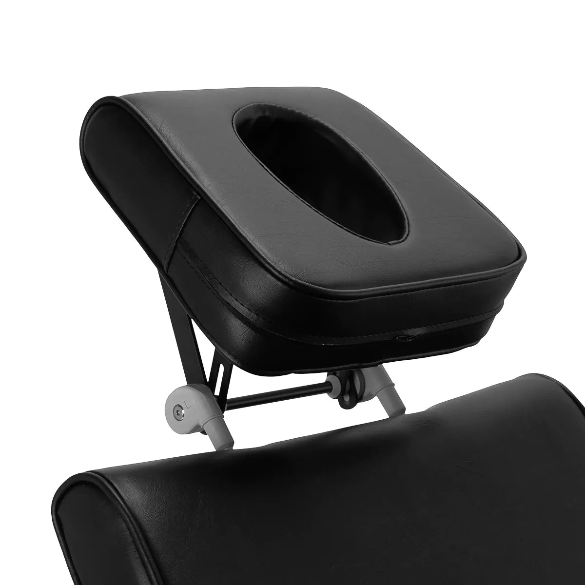 Pro Ink 604 Electric Tattoo Chair Black headrest with face cradle, designed for optimal comfort and adjustability in salon settings.