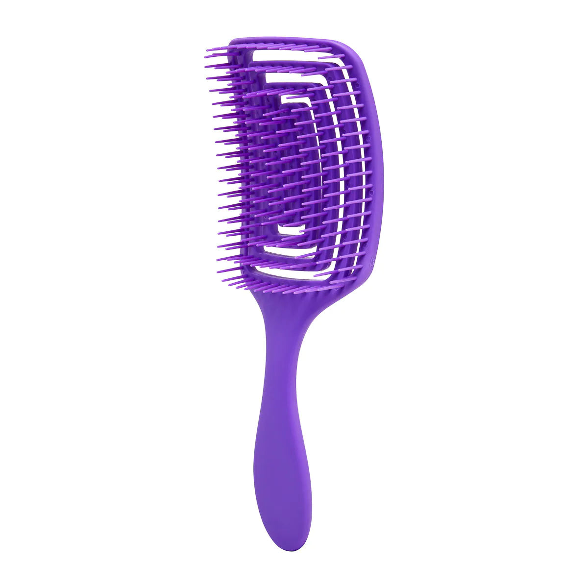 Purple Detangling O-327 Flexible Hair Brush with ergonomic handle and flexible bristles for smooth hair care.