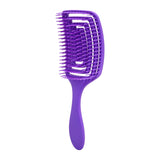 Detangling O-327 Flexible Hair Brush Purple