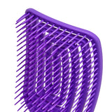 Close-up of the Detangling O-327 Flexible Hair Brush bristles in purple, designed for gentle and effective detangling.