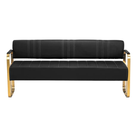 Gabbiano Waiting Room Sofa Avila Black & Gold