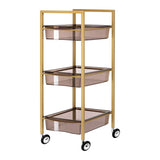 Beauty Trolley / Helper 93 Gold on Wheels