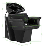 Gabbiano Hairdressing Backwash Unit Lucca Black