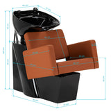 Gabbiano Hairdressing Backwash Unit Victoria Brown