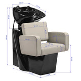 Gabbiano Hairdressing Backwash Unit Bilbao Grey Beige