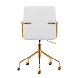 ACTIVESHOP Cosmetic Chair QS-OF211G Gold Light Grey
